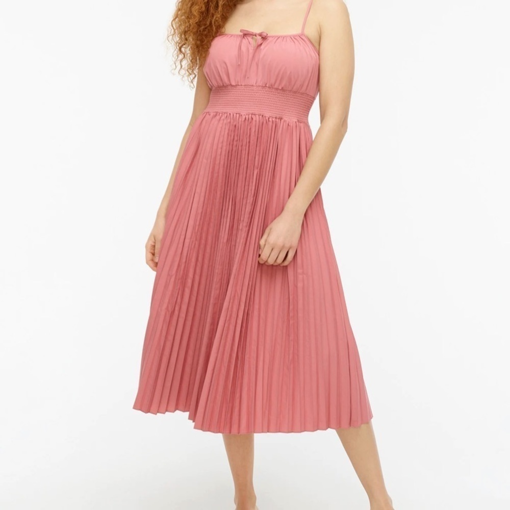 J. Crew Sundress Pleated Skirt Adjustable Straps Size 8
